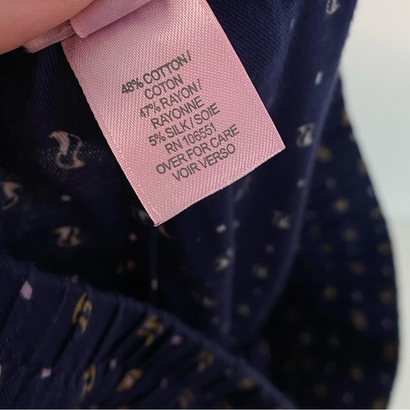 Calypso St Barth Pants Womens Size Small Navy Blue Lightweight Printed Pockets - Picture 10 of 12